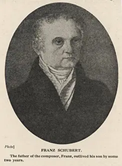 19th Century Music History Prints: Schuberts Father