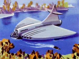 Science Fiction Prints: Rocket Hydroplane Amphibious Print