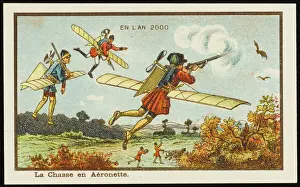 Aerial Hunting Expedition Print, 1899