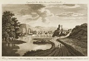 Prints of Scotland/Inverness Map Prints: Inverness Print of Scotland