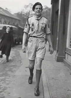 Scout with Award during Second World War Print, circa 1940