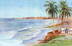Sea view of Accra, Ghana, Gold Coast, West Africa Sea view of Accra, Ghana, Gold Coast, West Africa