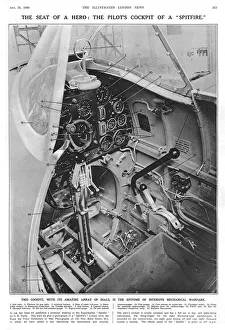 The seat of a hero: Spitfire pilots cockpit, 1940 The seat of a hero: Spitfire pilots cockpit, 1940