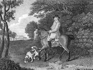 Second Duke of Newcastle Riding with Hounds Print, 1720-1794