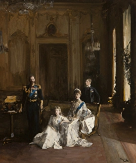 Second Study for King, Queen, Prince of Wales, Princess Mary Second Study for King, Queen, Prince of Wales, Princess Mary