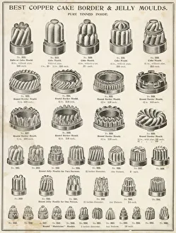 A selection of copper border and jelly moulds A selection of copper border and jelly moulds