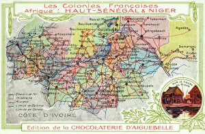 Senegal and Niger, French Colonies in Africa - Map Senegal and Niger, French Colonies in Africa - Map