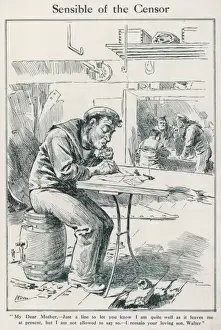 WWI Sailor's Letter Print