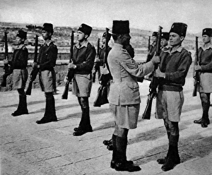 Sergeant and Recruits of the Palestine Police Force, 1945 Sergeant and Recruits of the Palestine Police Force, 1945