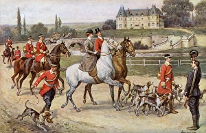 Setting off on a Fox Hunt - leaving the Chateau Setting off on a Fox Hunt - leaving the Chateau