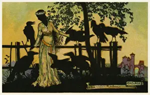 Germanic Mythology Art Prints: The seven ravens
