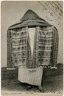 Sfax, Tunisia - Completely covered Arabian Woman Sfax, Tunisia - Completely covered Arabian Woman