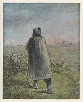 Shepherd Artwork Prints: Shepherd (Millet)