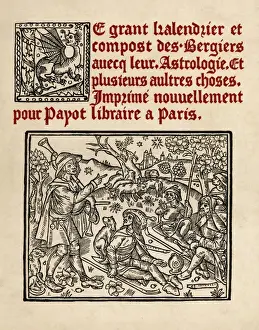 French Countryside Paintings Prints: Shepherds in the Fields