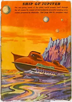 Ship of Jupiter Print, Oil Seas on Jupiter