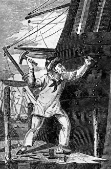 Ship Construction Process Prints: Shipwright 1827