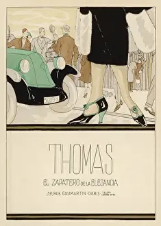 Vintage Shoe Advertisement Prints: Shoes by Thomas
