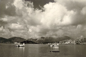 Two Short Sandringham 5s of BOAC at moorings in Hong Kong Two Short Sandringham 5s of BOAC at moorings in Hong Kong