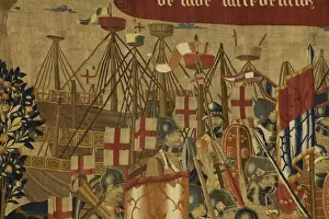 Siege of Asilah Print: Detail of Portuguese Fleet, 1471-1475