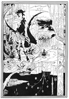 Late 19th Century Aubrey Beardsley Print: Siegfried