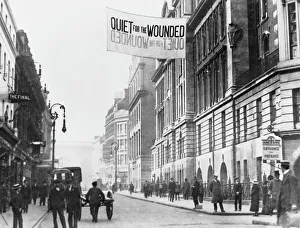 Silence sign outside Charing Cross Hospital Silence sign outside Charing Cross Hospital