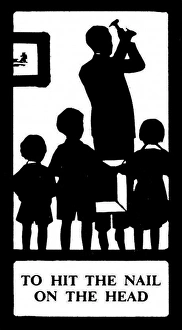 Silhouette, To Hit the Nail on the Head Silhouette, To Hit the Nail on the Head
