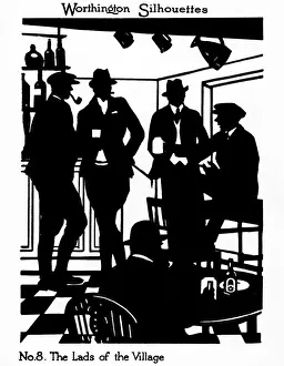 Worthington Beer Advertisement Print: The Lads of the Village