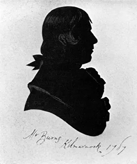 Silhouette portrait of Robert Burns