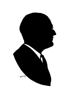 Silhouette portrait of Stanley Holloway, actor Silhouette portrait of Stanley Holloway, actor