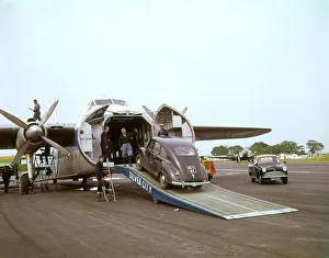 Silver City plane at Lydd, Kent, for Channel crossing Silver City plane at Lydd, Kent, for Channel crossing