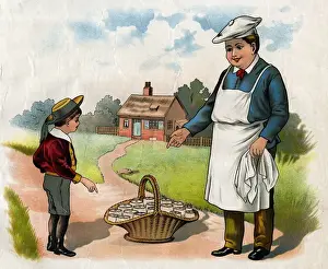 Nursery Rhyme Artwork For Sale Prints: Simple Simon and the Pieman