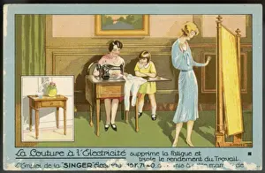 Vintage Sewing Machine Prints: Singer Foldaway Model