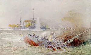 Falkland Island Prints: Sinking of Scharnhorst Print