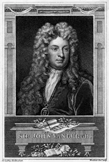 English Author Biography Prints: Sir John Vanburgh
