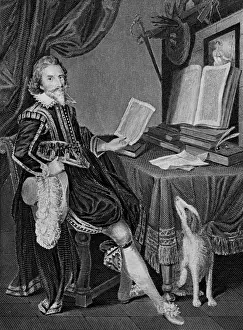 Sir Nathaniel Bacon Print 1558-1627