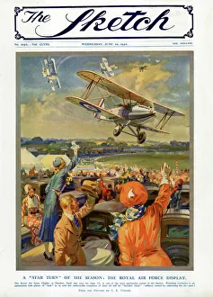 Sketch front cover: RAF display at Hendon airfield Sketch front cover: RAF display at Hendon airfield