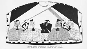 Sketch by Fish showing the scene Venetian Nights Sketch by Fish showing the scene Venetian Nights