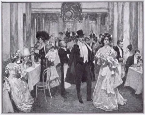 A sketch of the interior of Maxims, Paris, 1907 A sketch of the interior of Maxims, Paris, 1907