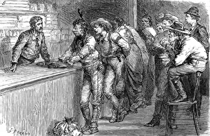 Sketches in the United States. Sunday in a frontier town. At Sketches in the United States. Sunday in a frontier town. At