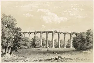 Prints of Part of the South Devon Railway, built by Brunel Slade Prints: Slade Viaduct Print, Devon, South Devon Railway