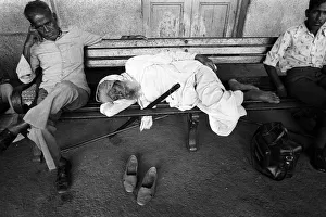 Sleeping man Varanasi Junction railway Sleeping man Varanasi Junction railway