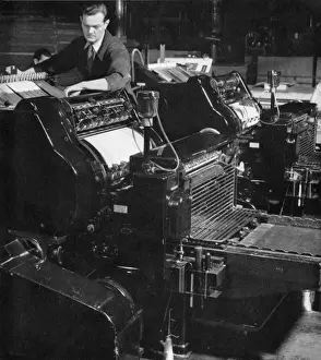 Historical Printing Equipment Prints: A small Letterpress Machine