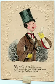 Smartly dressed man on a comic greetings card Smartly dressed man on a comic greetings card
