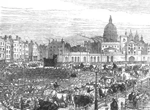 Old Smithfield Market Print, 1837