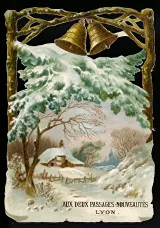 Winter Landscape with Bells Print
