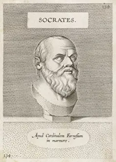 Engraved Print of Socrates, Athenian Philosopher