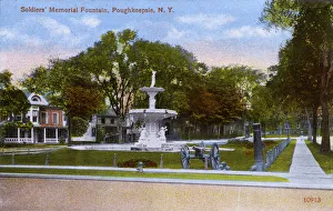 Soldiers Memorial Fountain, Poughkeepsie, NY State, USA Soldiers Memorial Fountain, Poughkeepsie, NY State, USA
