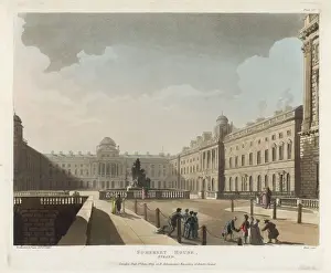 Prints of Rebuilt in the late 18th century, this set of buildings has at times housed the Royal Academy, the Royal Society, and several government depart- ments such as Public Records Somerset Prints: Somerset House Print: 1809 Rebuilding of the Late 18th Century Buildings