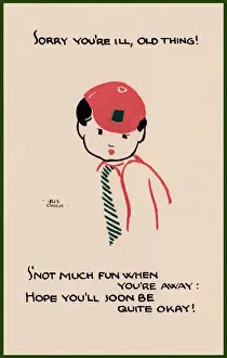 Get Well Soon Print: A Mischievous Schoolboy