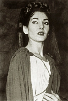 The soprano Maria Callas in the main role of the opera Norma The soprano Maria Callas in the main role of the opera Norma
